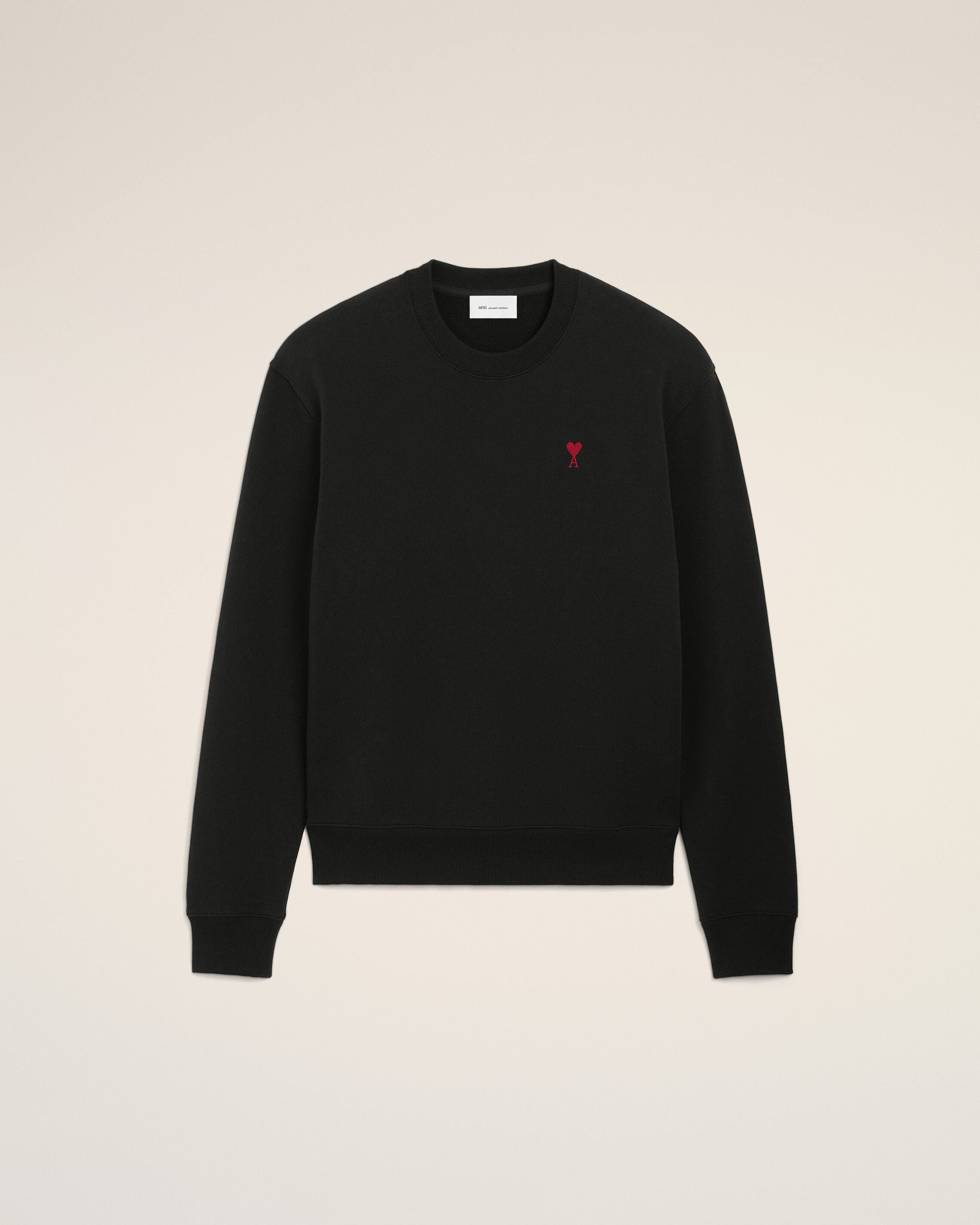 【Riya】AMIPARIS Black Red Ami De Coeur Sweatshirt | AMI PARIS