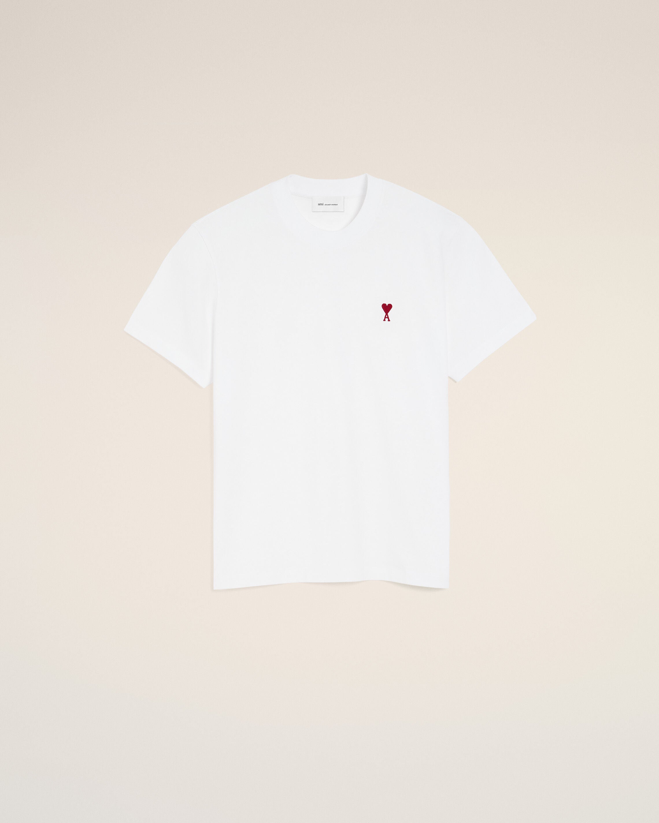 トップス ami White Red Ami De Coeur T-Shirt | AMI PARIS