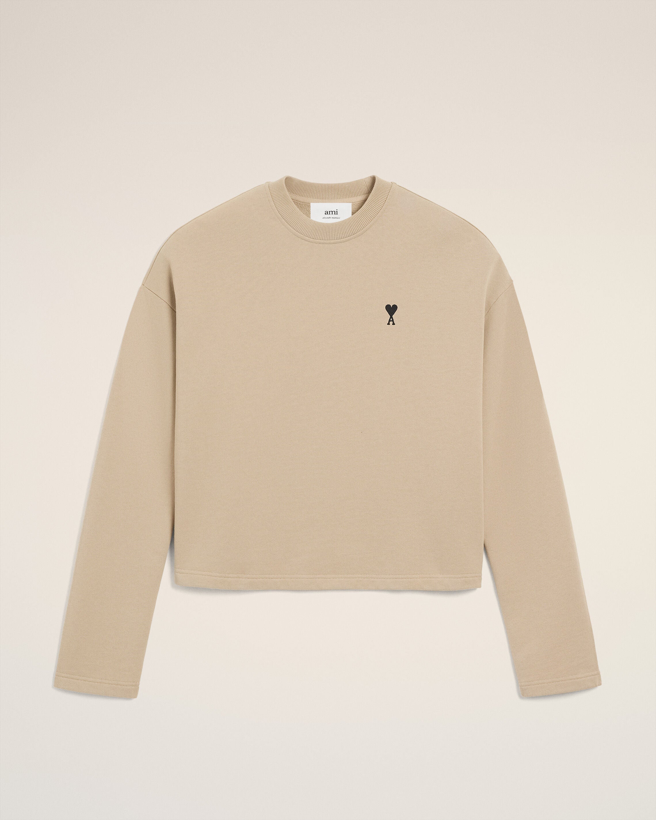 ベージュ コットン コントラスト Ami De Coeur スウェットシャツ
