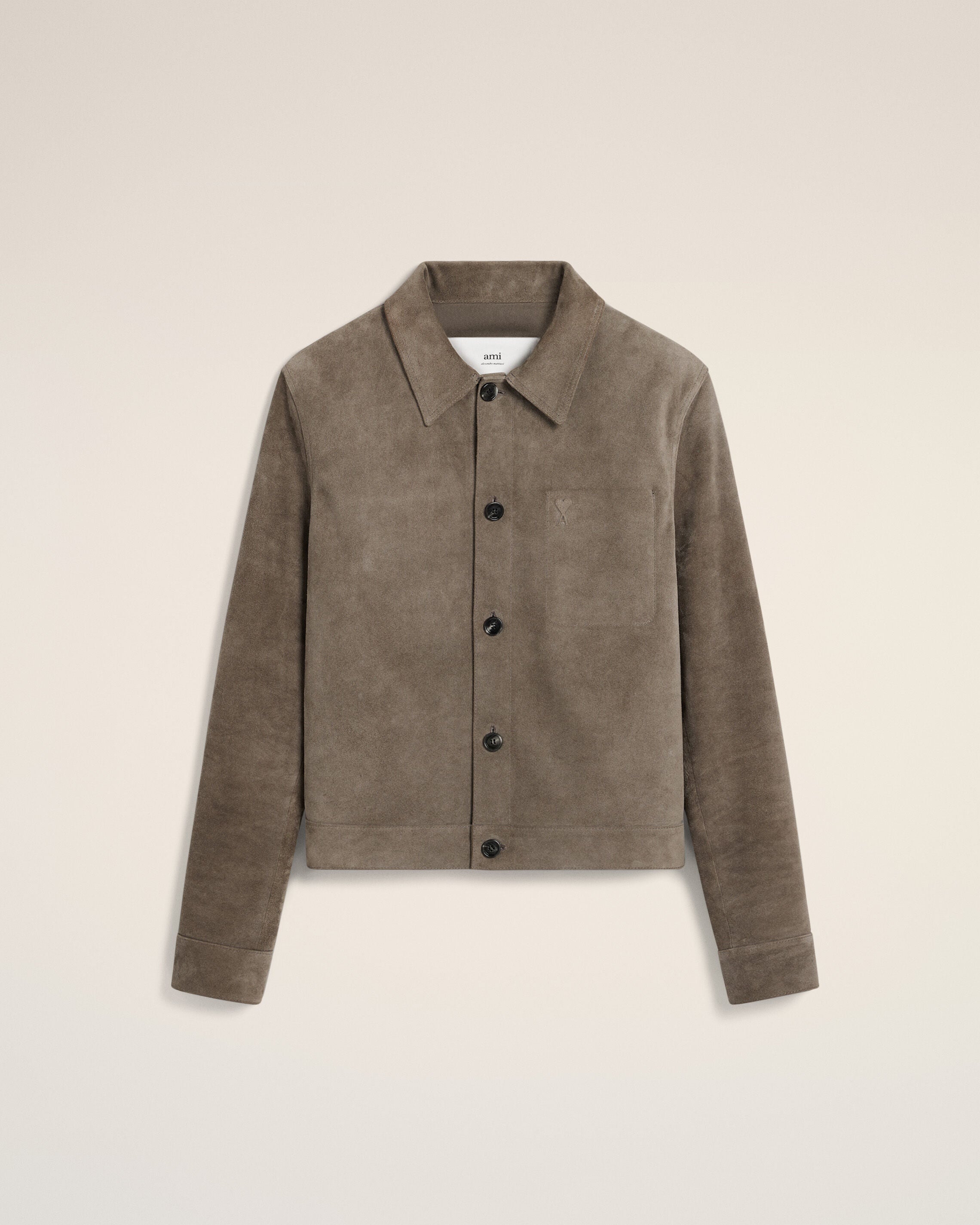 ベージュ レザー ボタン ジャケット 0952 | AMI PARIS