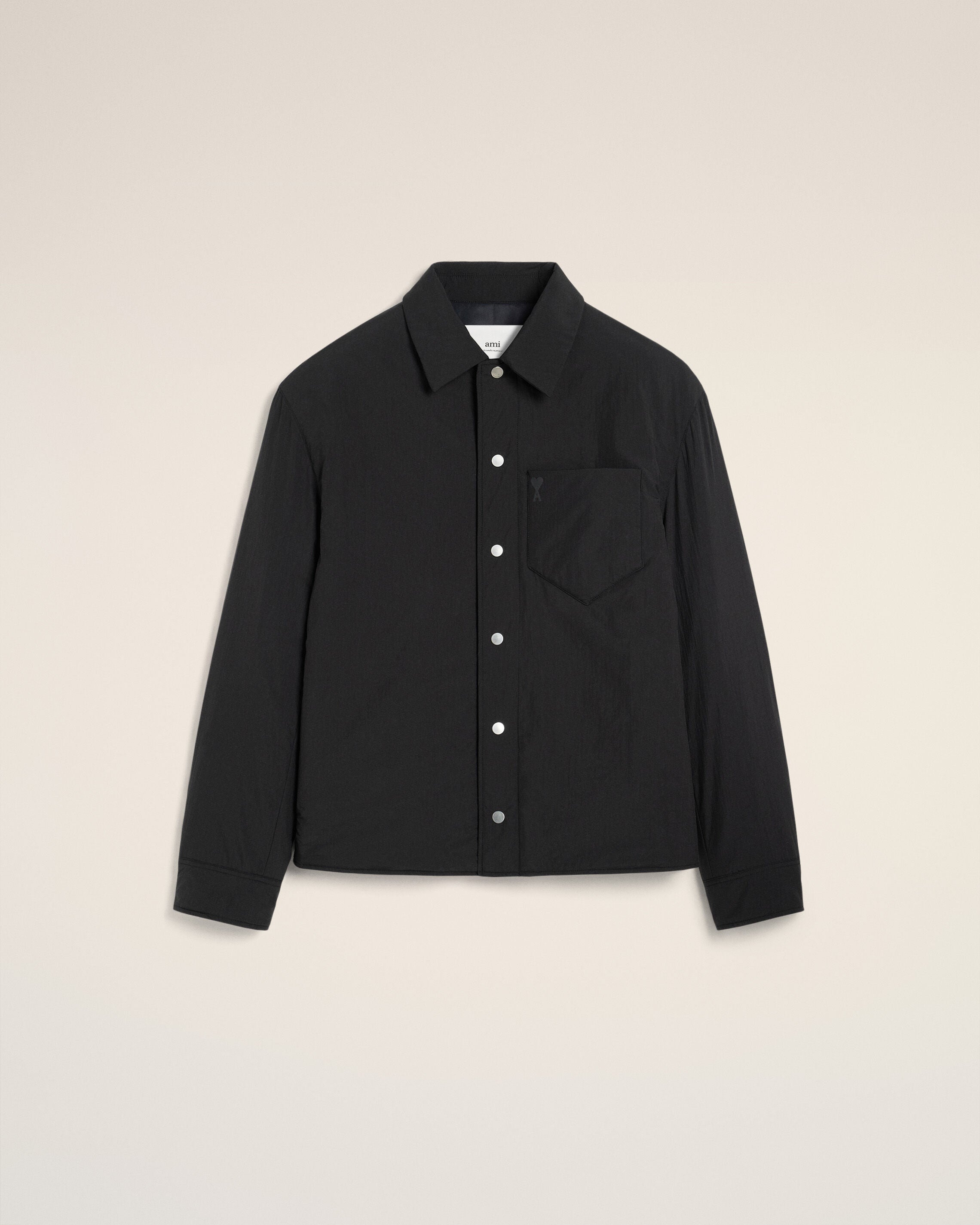 Ami de Coeur パデッド オーバーシャツ ブラック | AMI PARIS