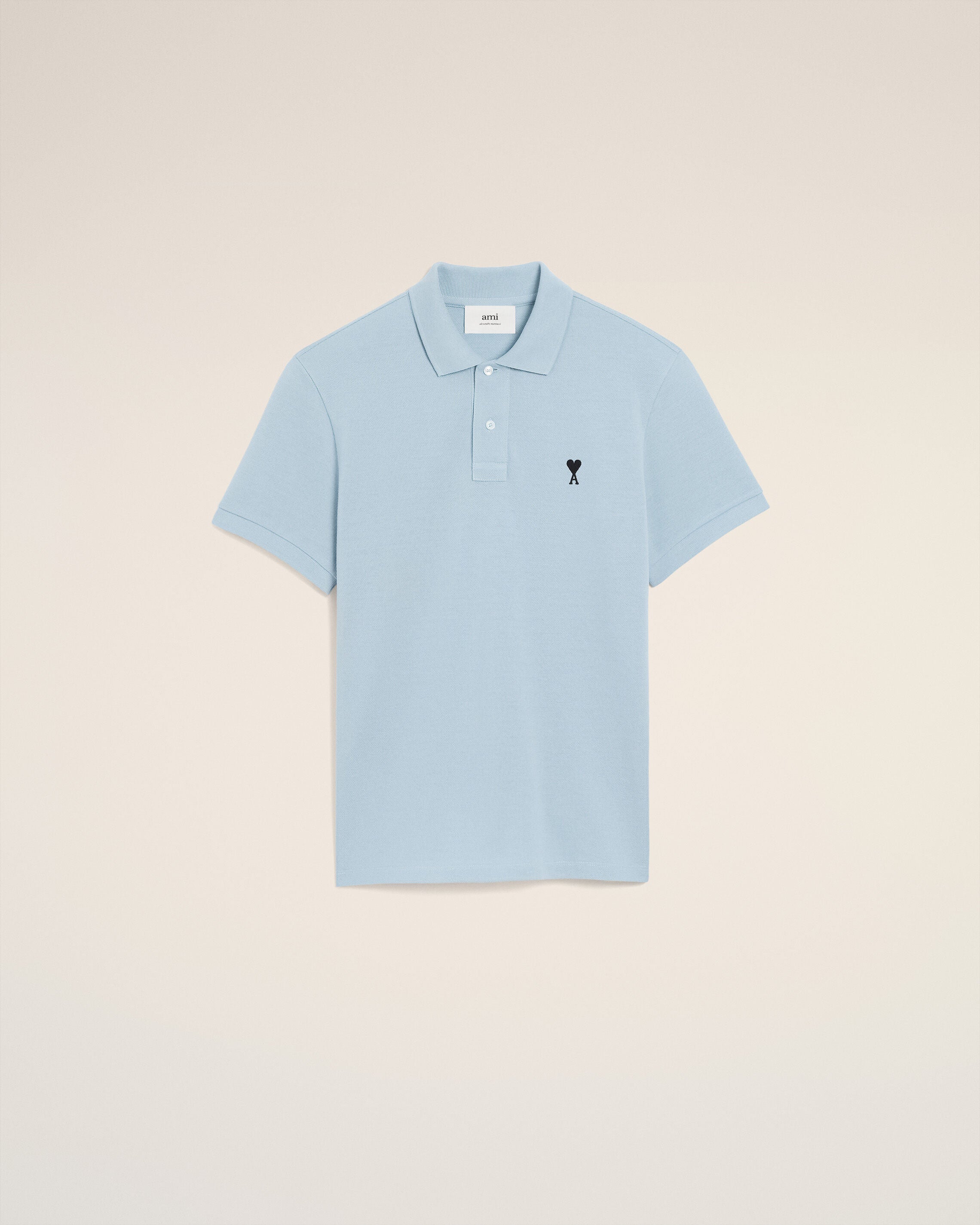 ブルー コットン コントラスト Ami De Coeur ポロシャツ スカイ | AMI