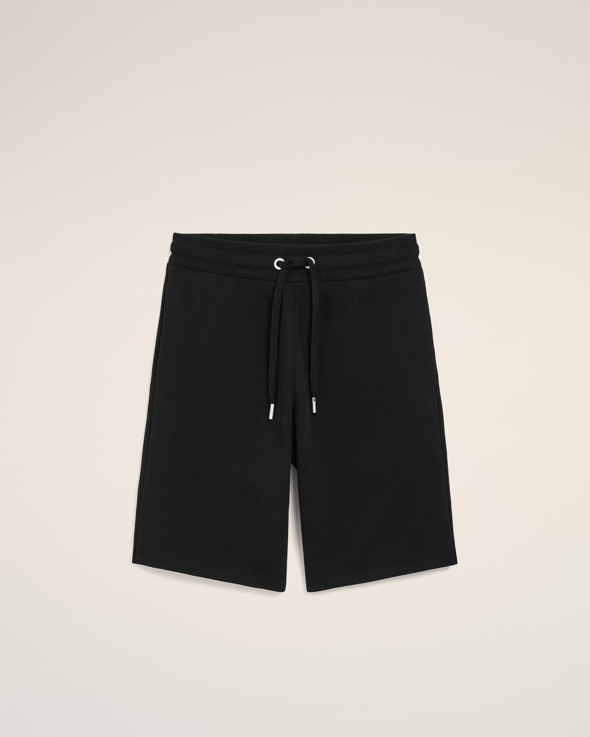 BLACK/WHITE CREAM Black Cotton Ami De Coeur Short | Ami Paris