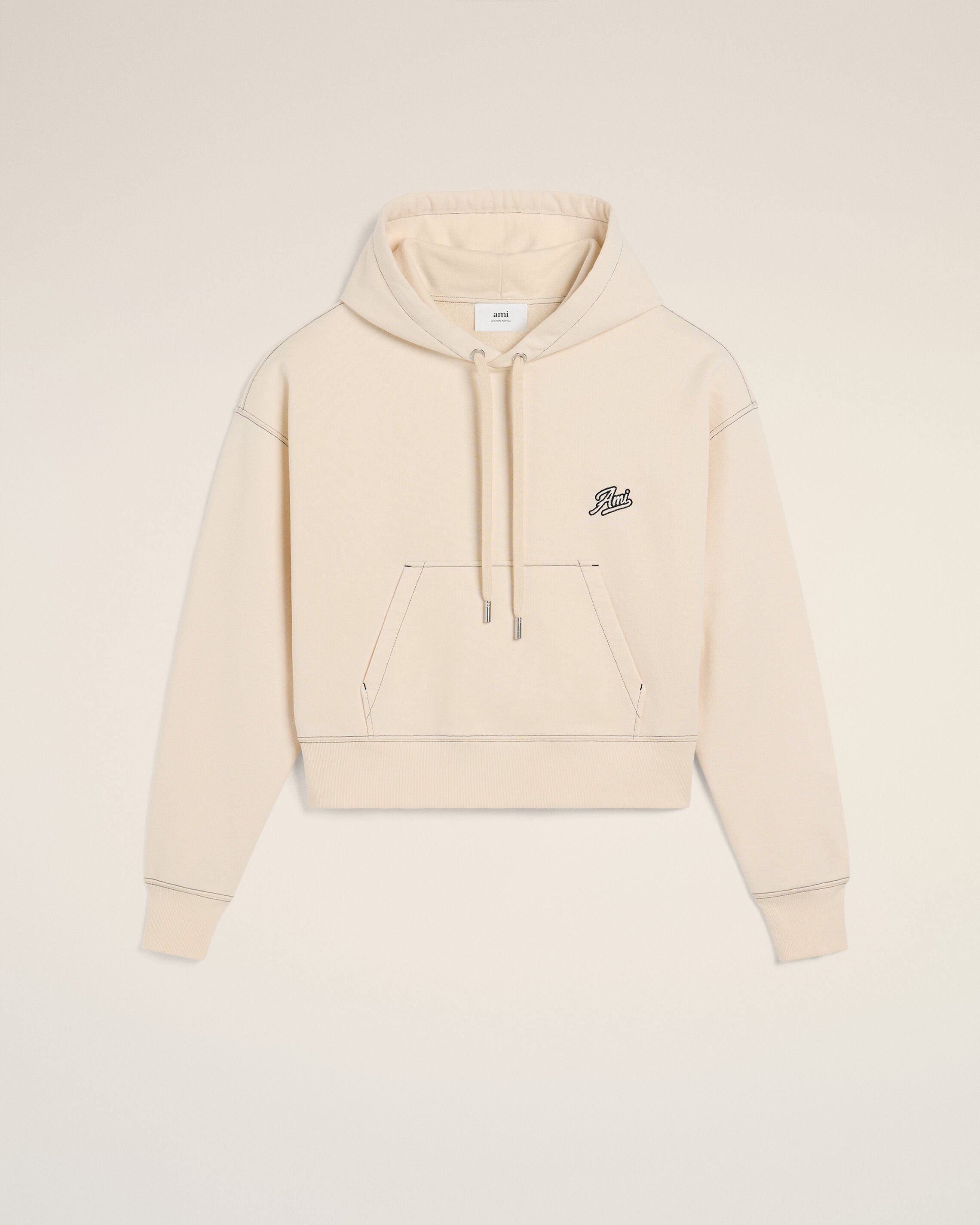 AMI PARIS クリーム色 フーディー WHITE CREAM Hoodie Ami Signature | AMI PARIS