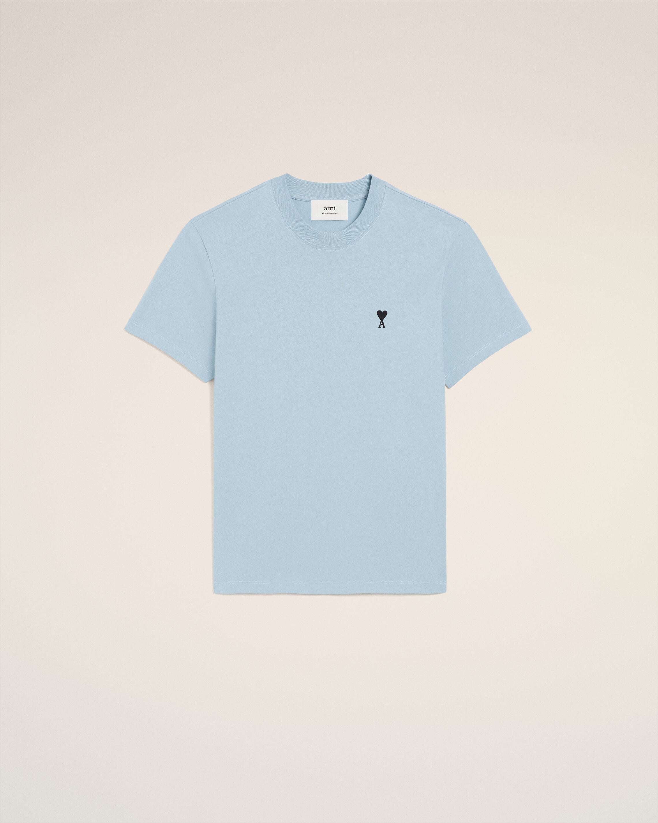 4506-SKY Blue Cotton Ami De Coeur T-shirt | AMI PARIS