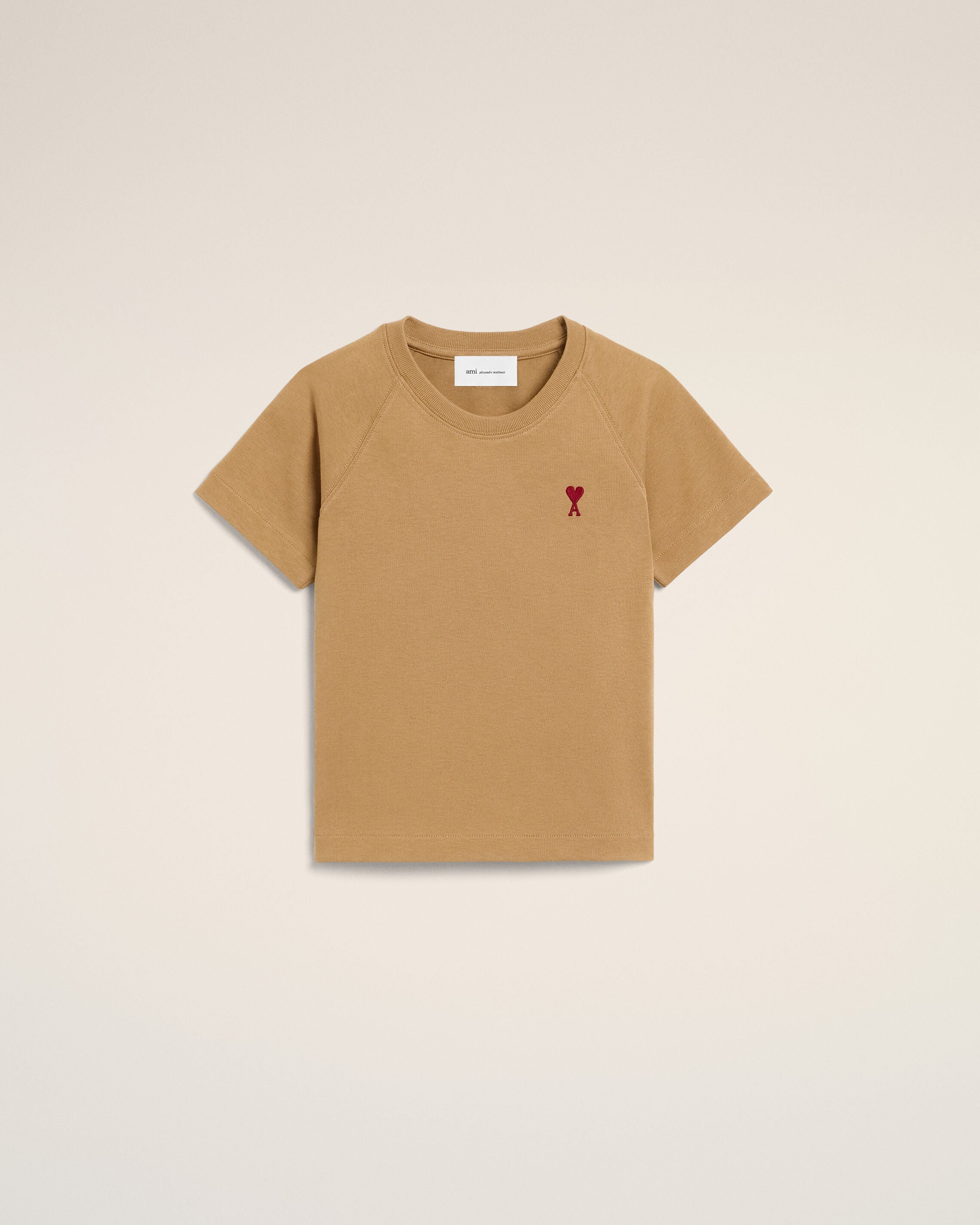 ブラウン コットン Ami De Coeur Tシャツ キャメル | AMI PARIS