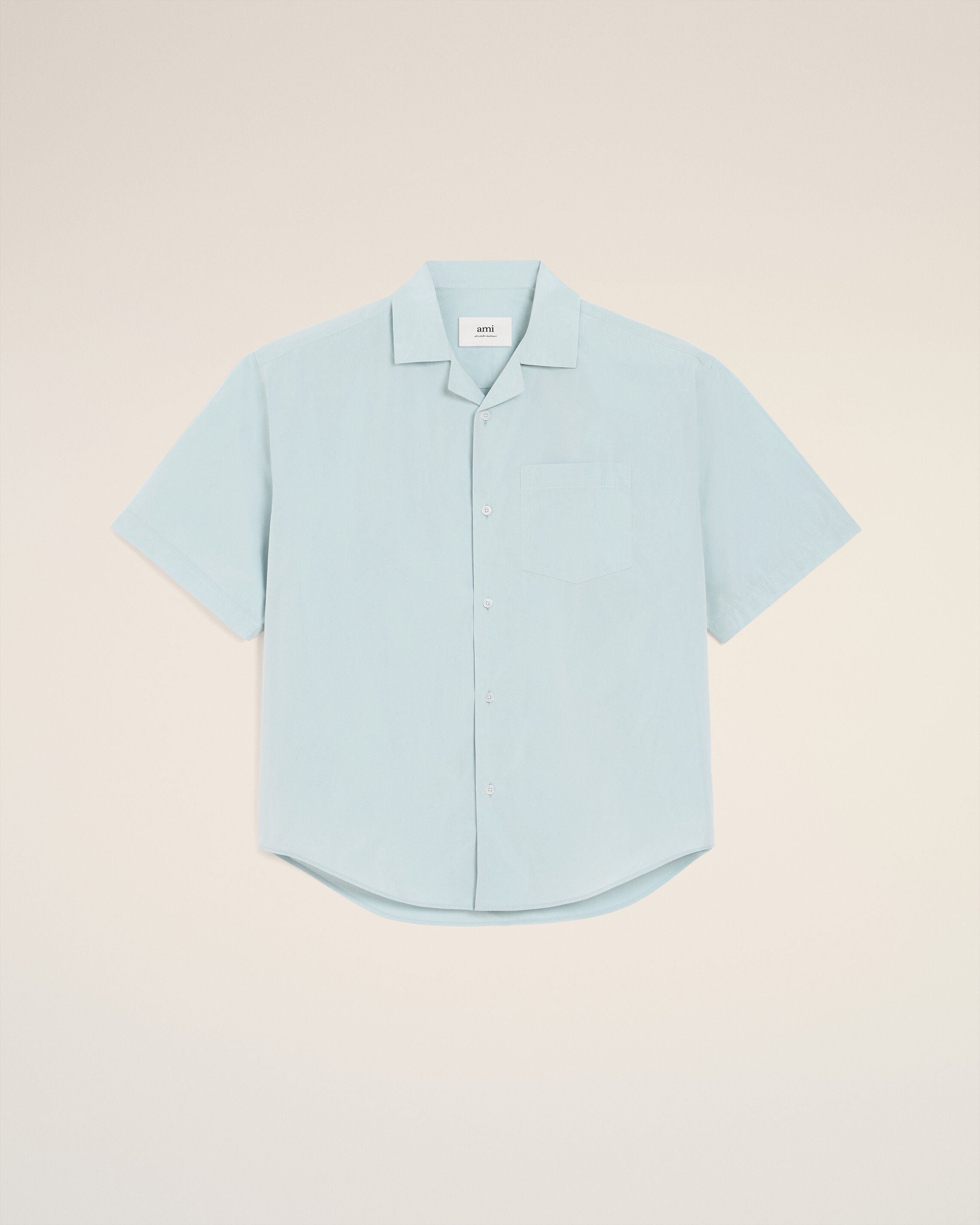 ブルー タフタ ショートスリーブ ボクシー シャツ スカイ | AMI PARIS