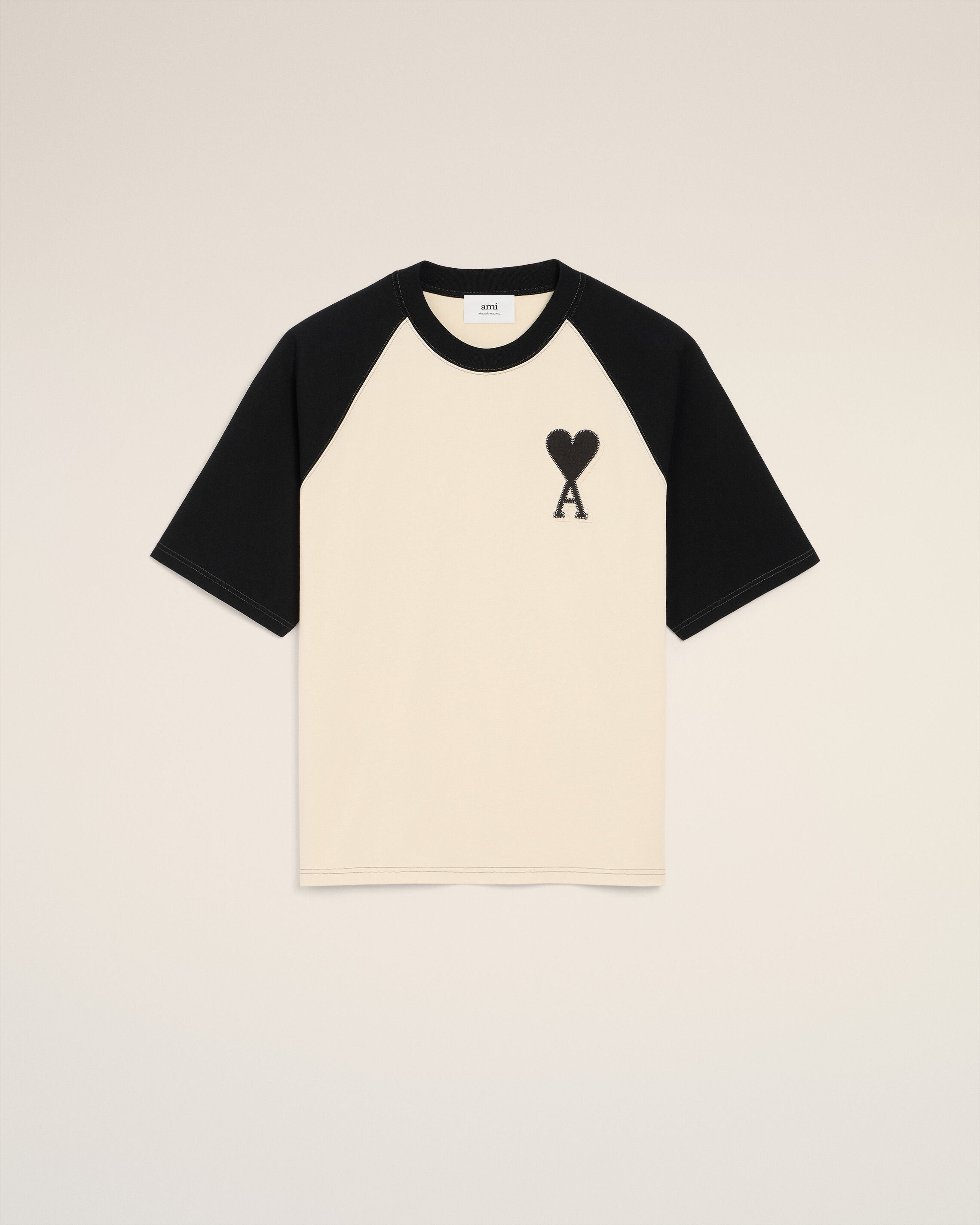 ホワイト コットン Ami de Coeur ショートスリーブ Tシャツ アイボリー