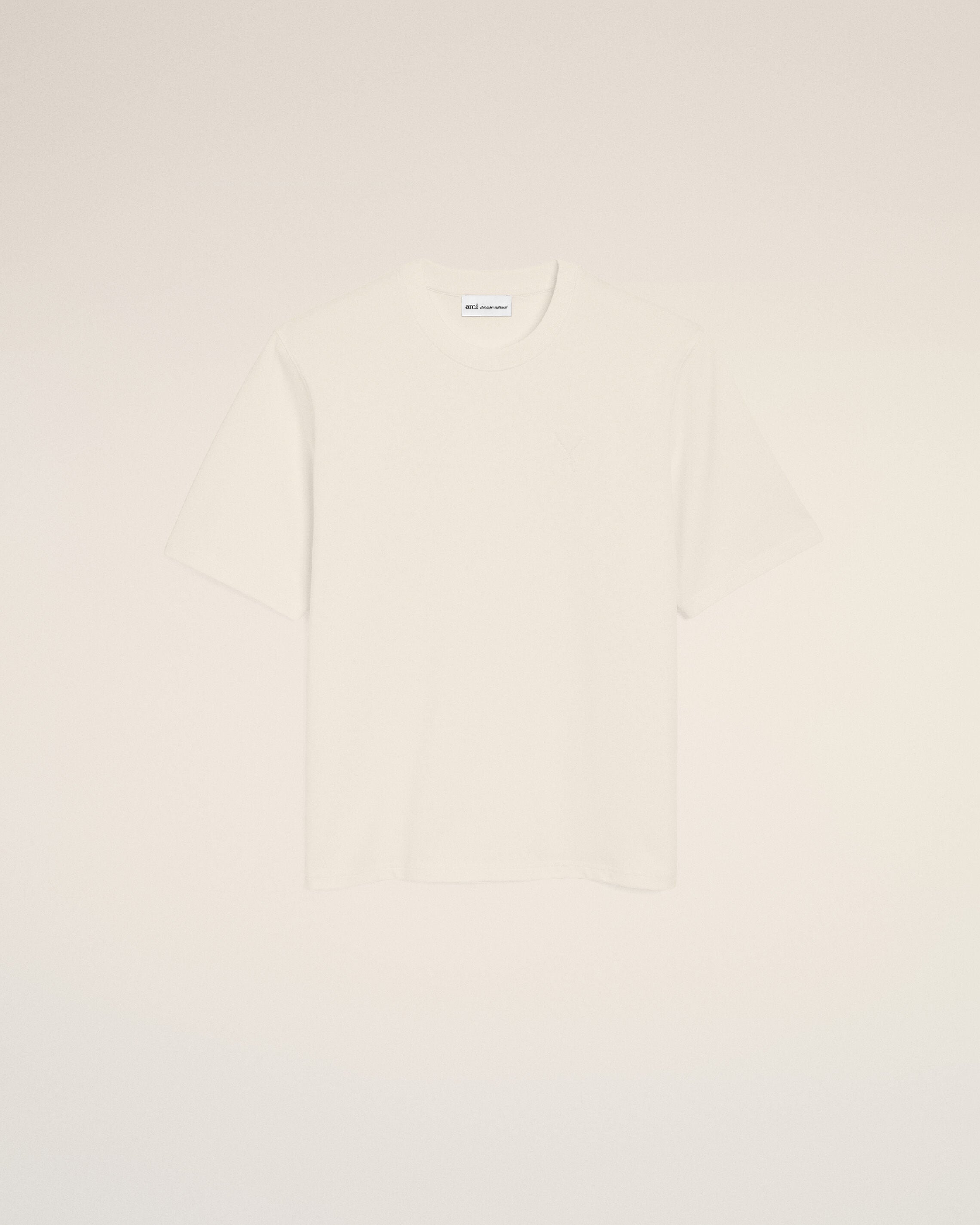 ホワイト コットン Ami De Coeur エンボス Tシャツ ホワイトクリーム