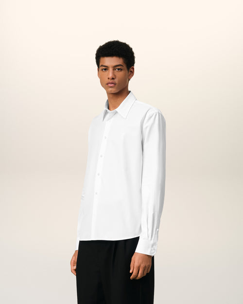 Camisa clásica Ami de Cœur de algodón blanco - 6 - Ami Paris