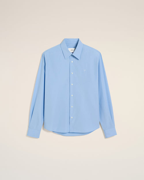 Chemise Classique Bleue Ami de Coeur En Coton - 2 - Ami Paris