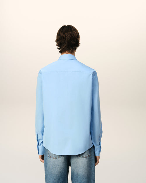 Camisa clásica Ami de Cœur de algodón azul - Hombre - 5 - AMI Paris - Ami Paris