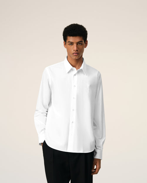 White Cotton Ami de Coeur Classic Shirt - 3 - Ami Paris