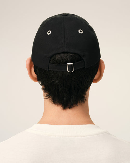 Casquette Noire Broderie Ami De Coeur En Coton - 6 - Ami Paris