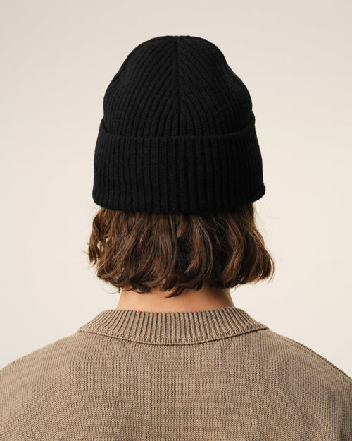 Black Wool Beanie With Ami De Coeur - Man - 6 - AMI Paris - Ami Paris
