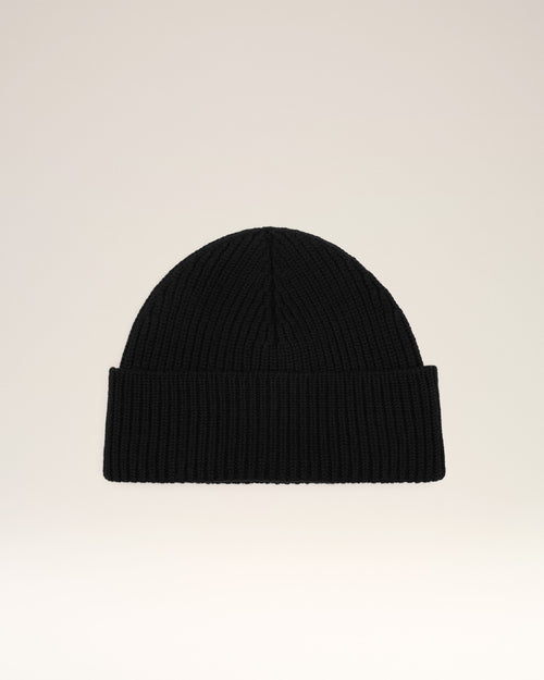 Black Wool Beanie With Contrasted Ami De Coeur - Man - 4 - AMI Paris - Ami Paris