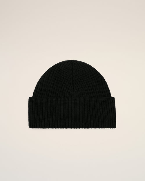 Black Wool Beanie With Ami De Coeur - Man - 4 - AMI Paris - Ami Paris