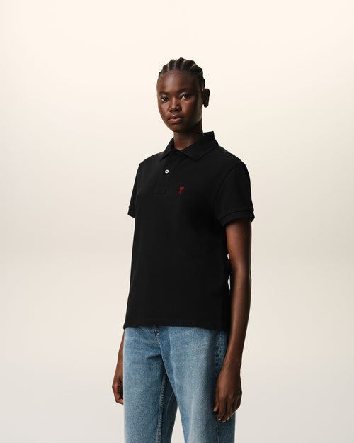 Schwarzes Ami de Coeur Polohemd aus Bio-Baumwolle - 12 - Ami Paris