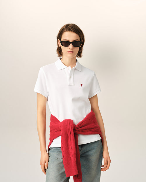                             Polo Ami de Cœur de algodón blanco - 3                         - Ami Paris