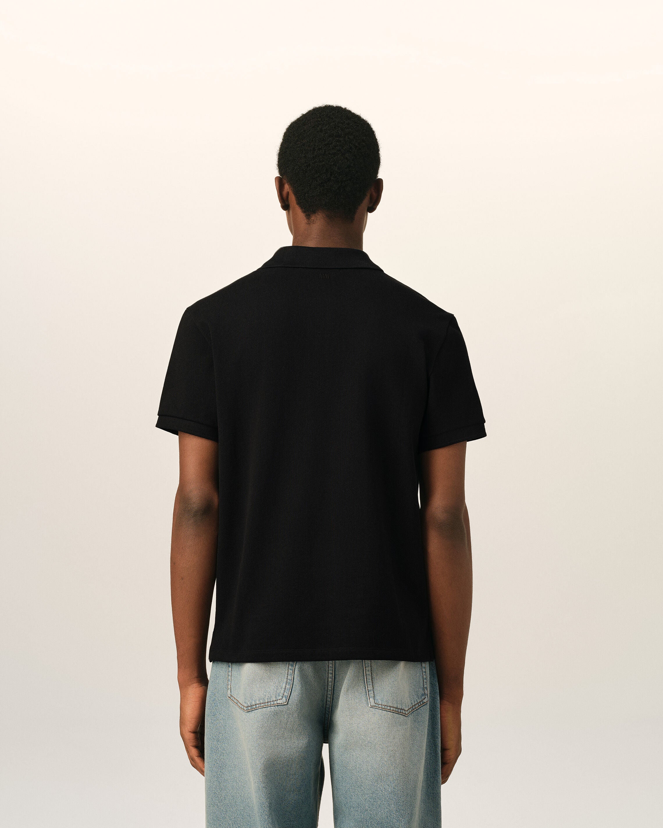 Polo Ami de Cœur in cotone nero - 5