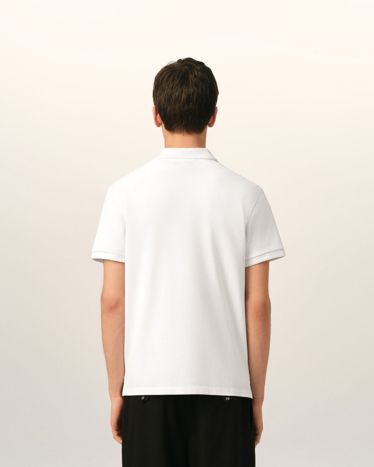 White Cotton polo with Ami De Coeur - 5
