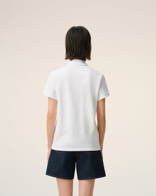 White Cotton Red Ami De Coeur Polo Shirt - 11 - Ami Paris