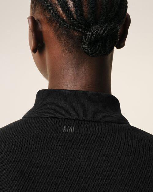 Schwarzes Ami de Coeur Polohemd aus Bio-Baumwolle - 10 - Ami Paris