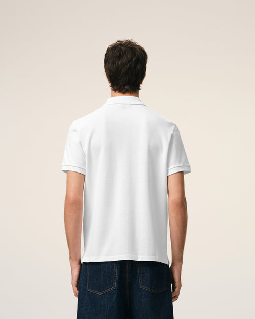 White Cotton Red Ami De Coeur Polo Shirt - 4 - Ami Paris