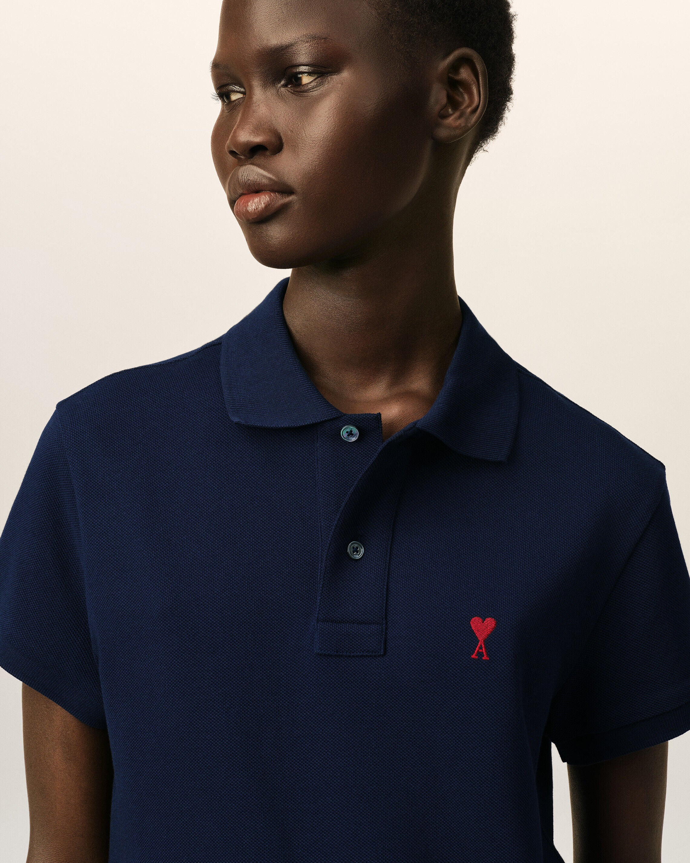 Blue Cotton polo with Ami De Coeur - 10