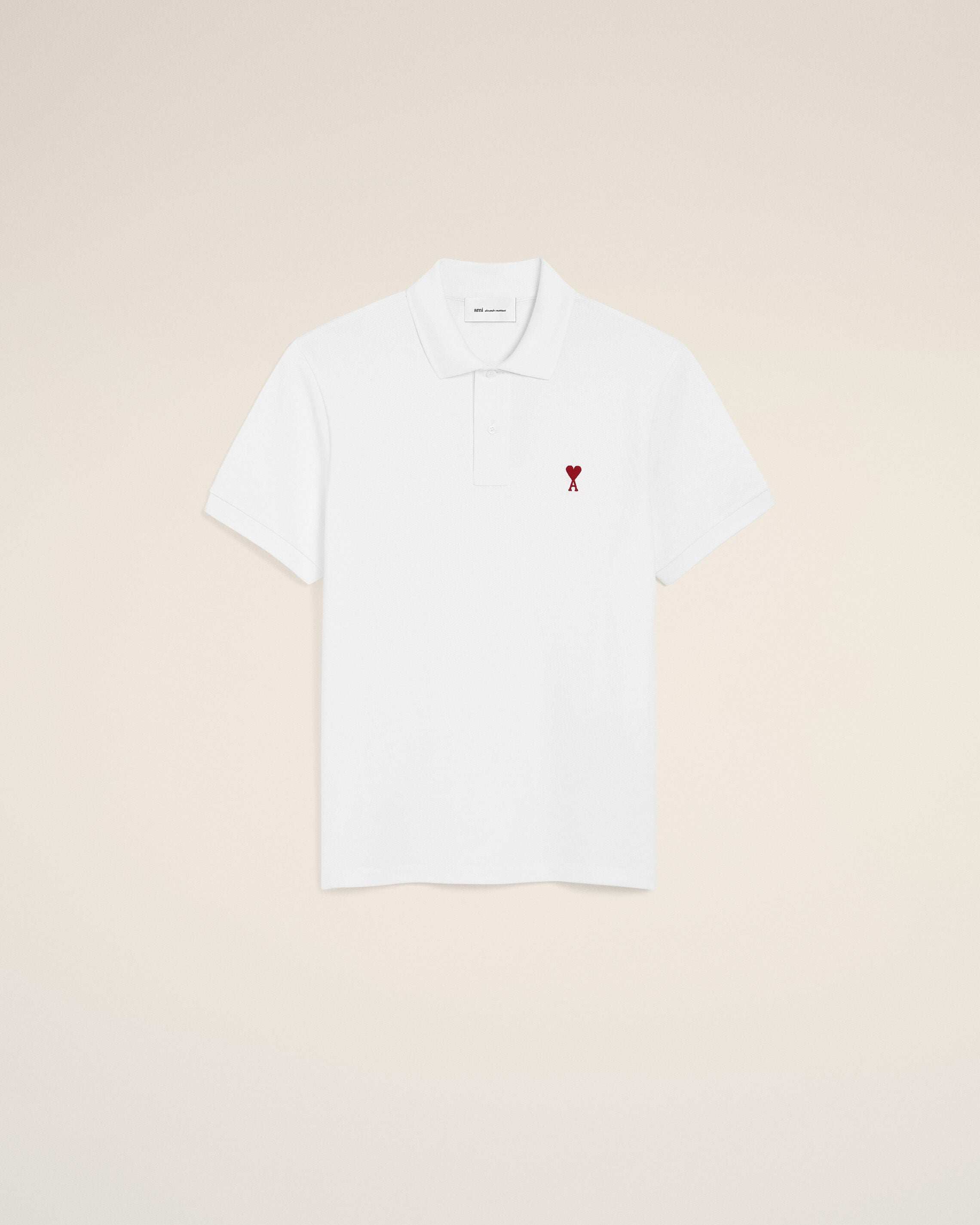 White Cotton polo with Ami De Coeur - 7