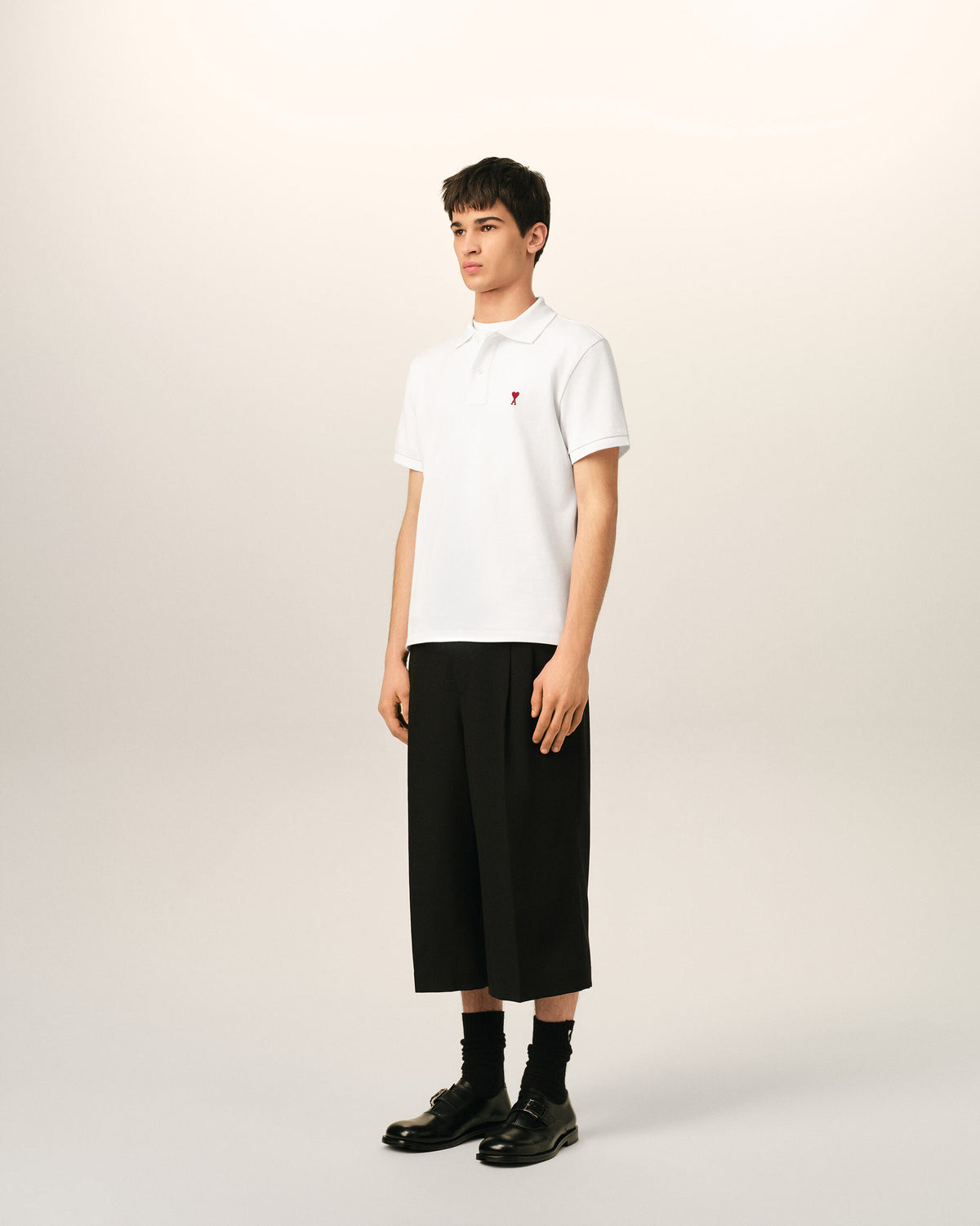 White Cotton polo with Ami De Coeur - 6