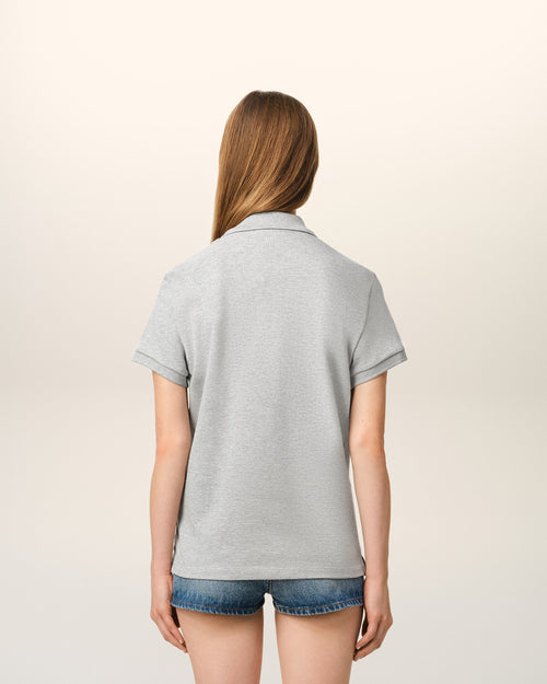 Polo Ami de Cœur de algodón gris - Mujer - 11 - AMI Paris - Ami Paris