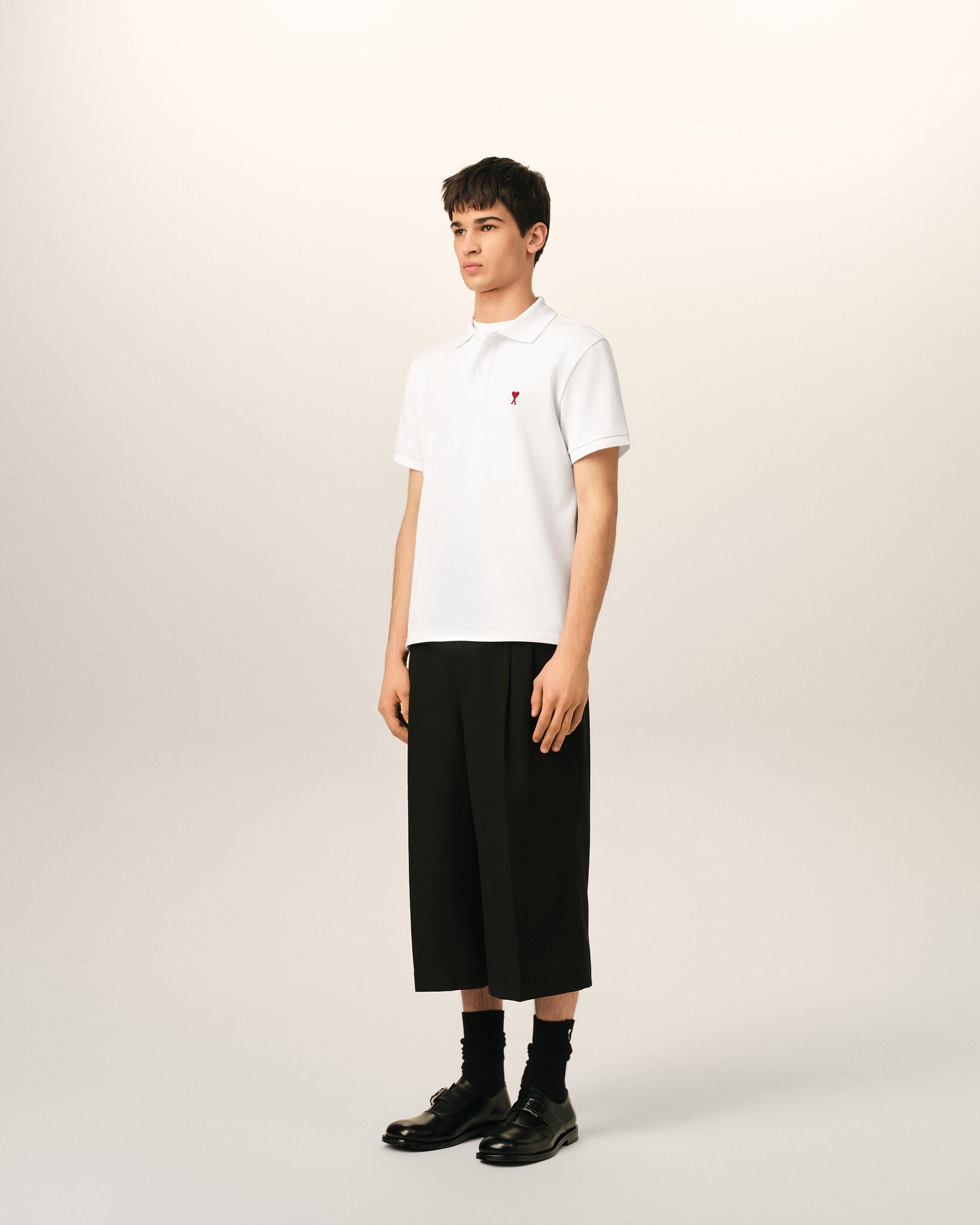 White Cotton polo with Ami De Coeur - 6