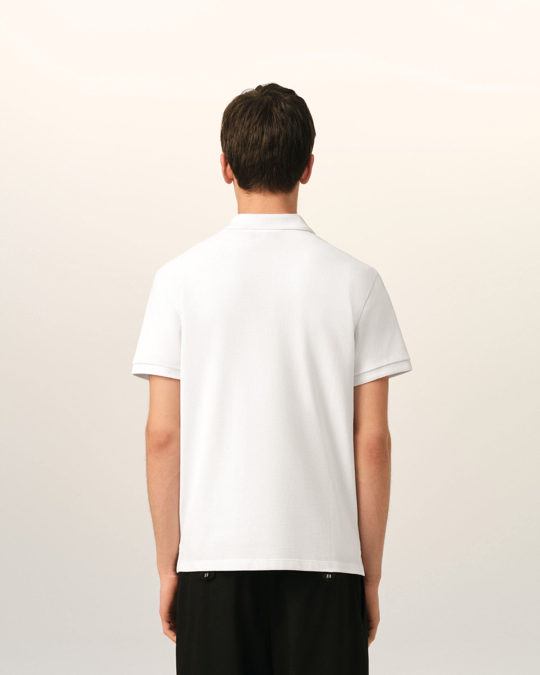White Cotton polo with Ami De Coeur - 5