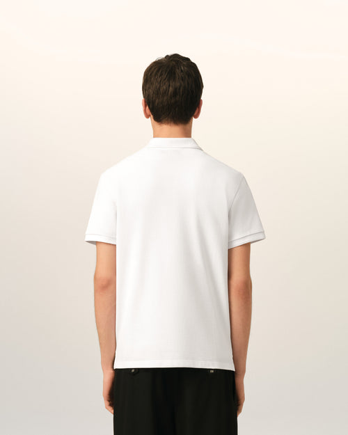 White Cotton polo with Ami De Coeur - Man - 5 - AMI Paris - Ami Paris