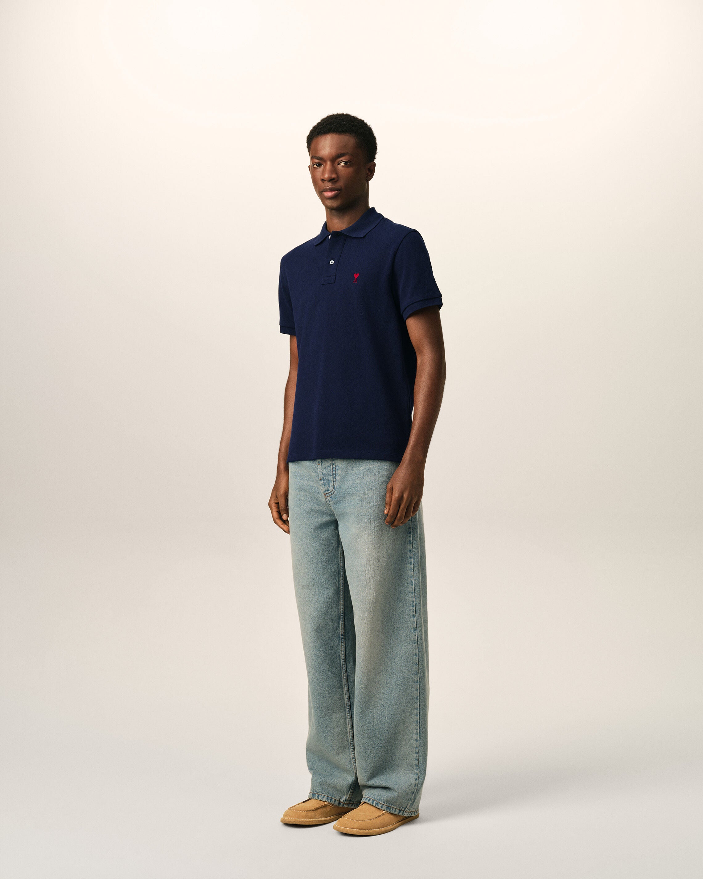 Blue Cotton polo with Ami De Coeur - 6