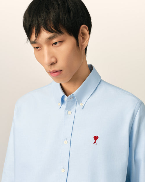 Camisa Ami de Cœur de algodón azul - Hombre - 4 - AMI Paris - Ami Paris
