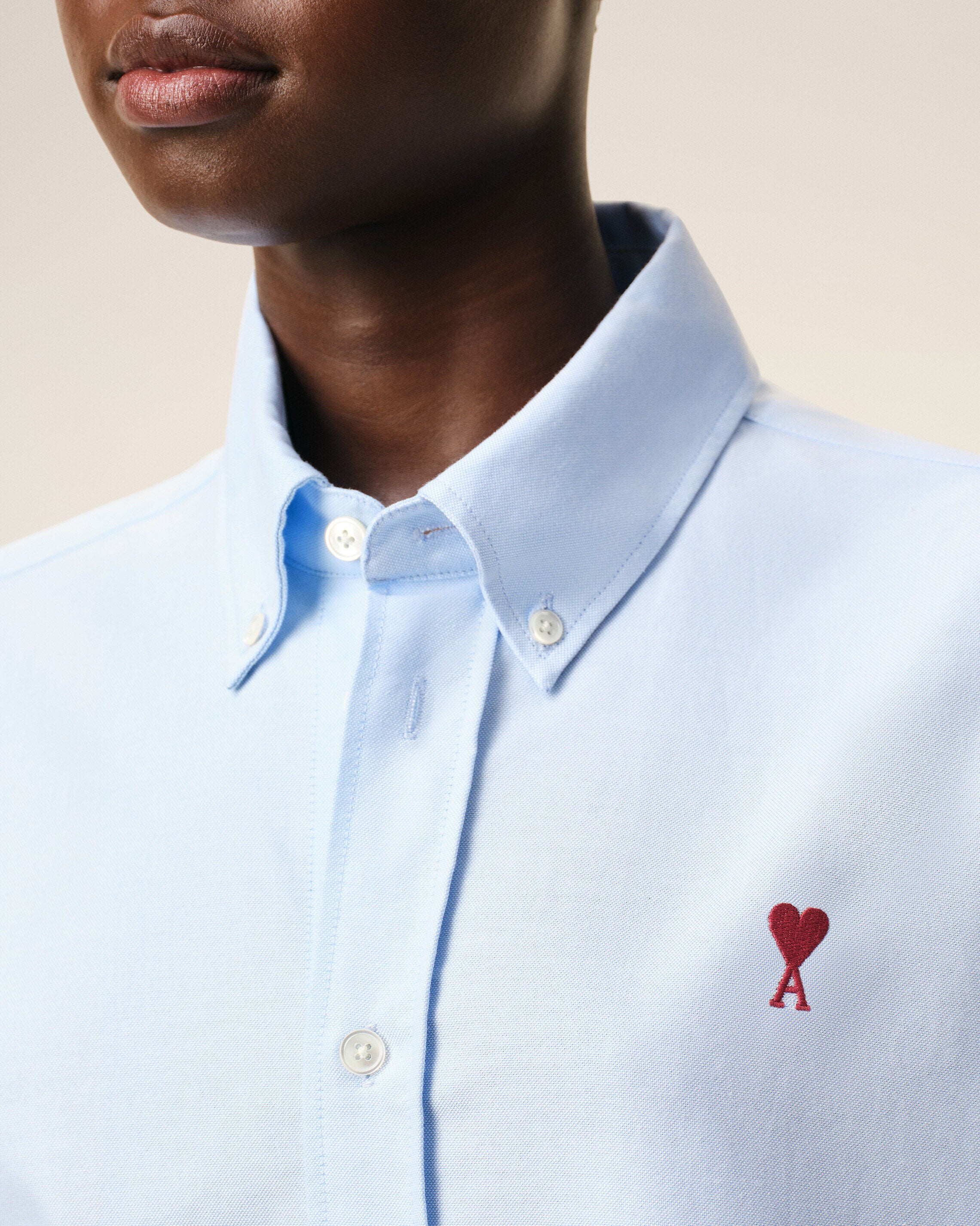 Sky Blue Button-Down Ami De Coeur Shirt | AMI PARIS
