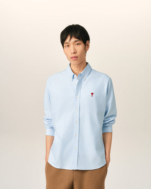 Camisa Ami de Cœur de algodón azul - Hombre - 2 - AMI Paris - Ami Paris