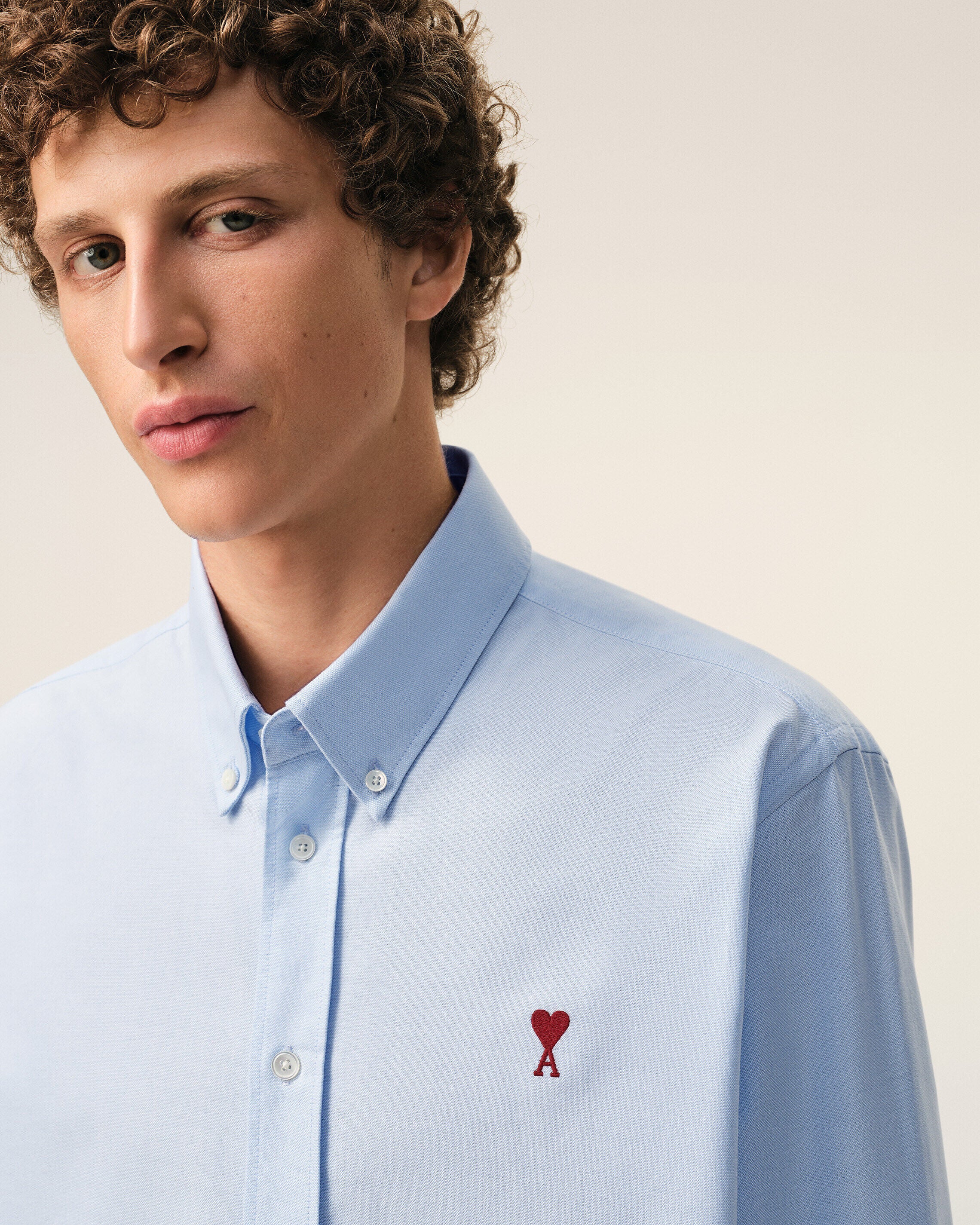 Sky Blue Button-Down Ami De Coeur Shirt | AMI PARIS