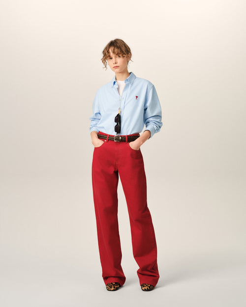 Camisa Ami de Cœur de algodón azul - Mujer - 9 - AMI Paris - Ami Paris