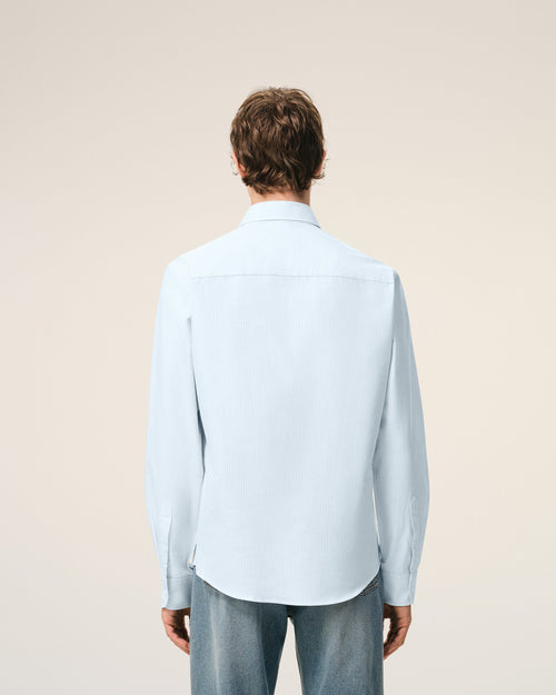 Camisa Ami de Cœur abotonada de algodón azul - Hombre - 5 - AMI Paris - Ami Paris