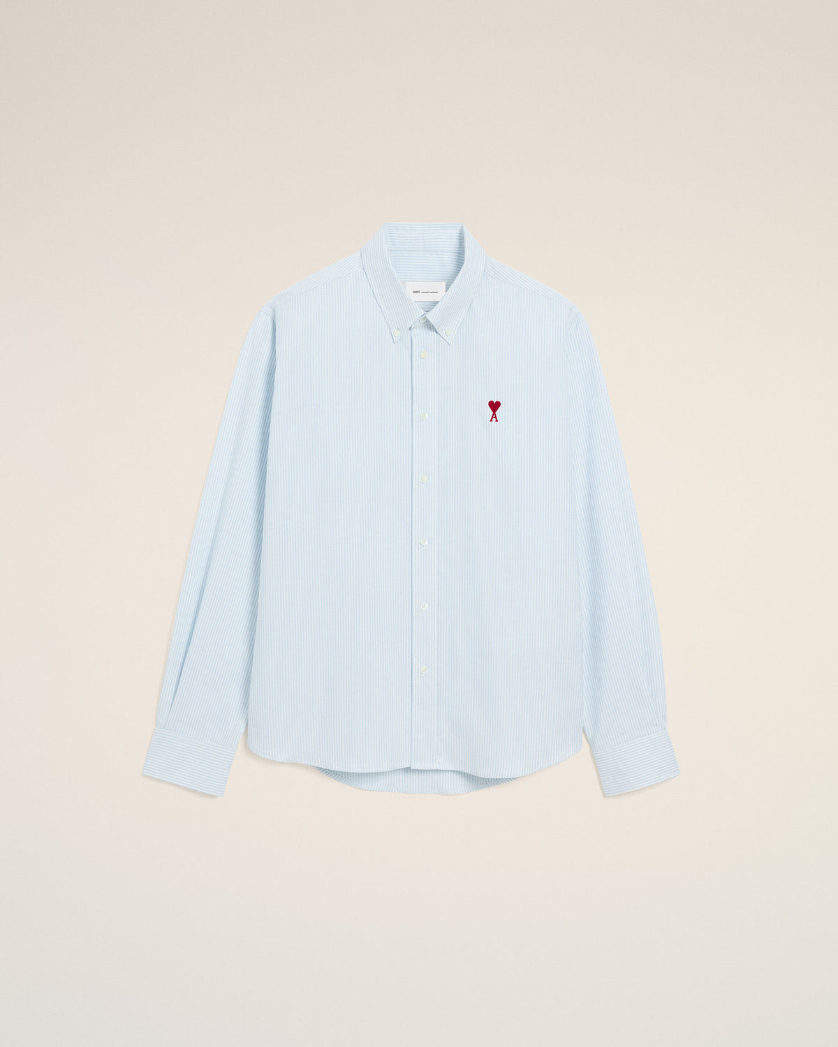 Blue stripped cotton shirt with Ami de Coeur - 1