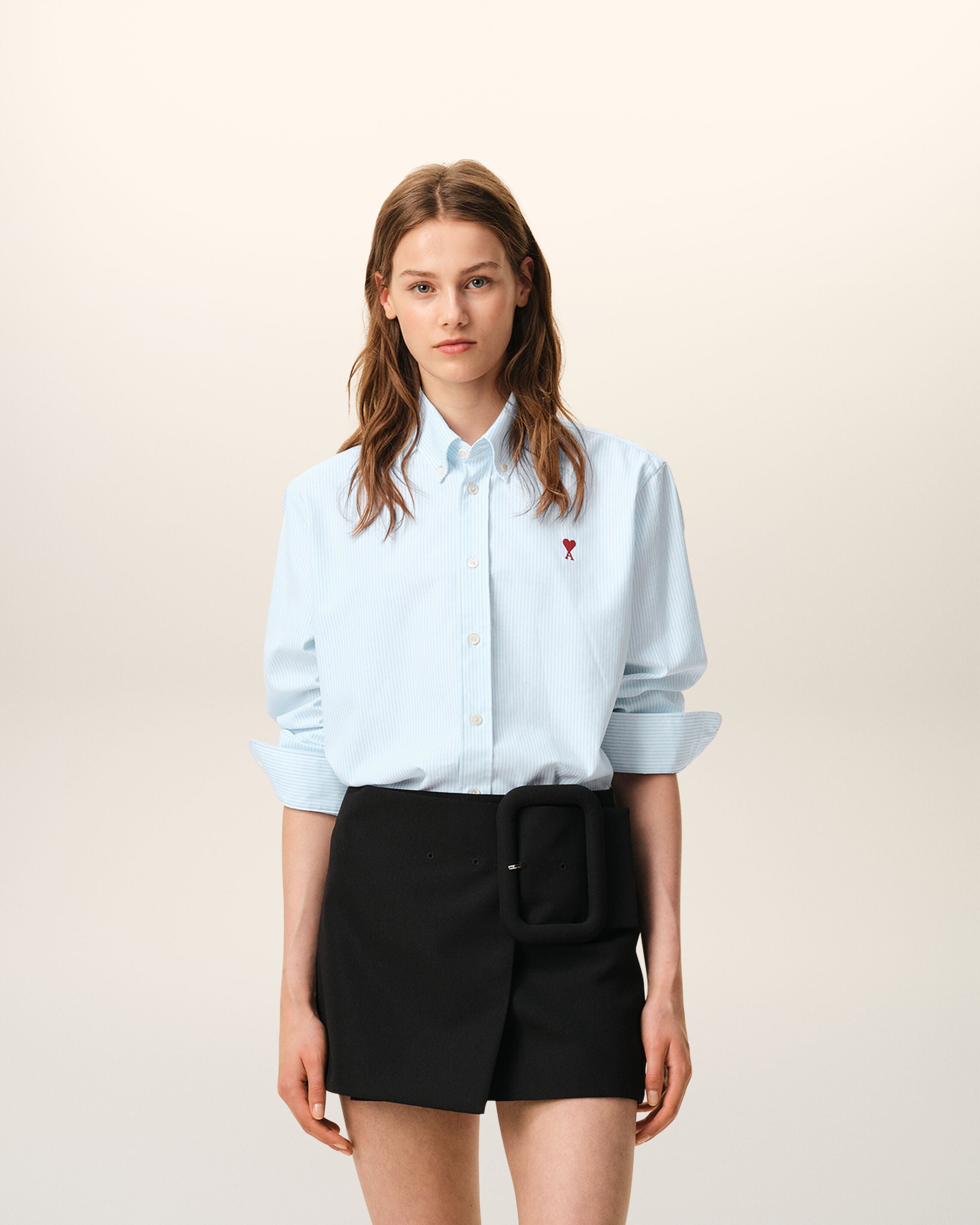 Camisa Ami de Cœur abotonada de algodón azul - 8