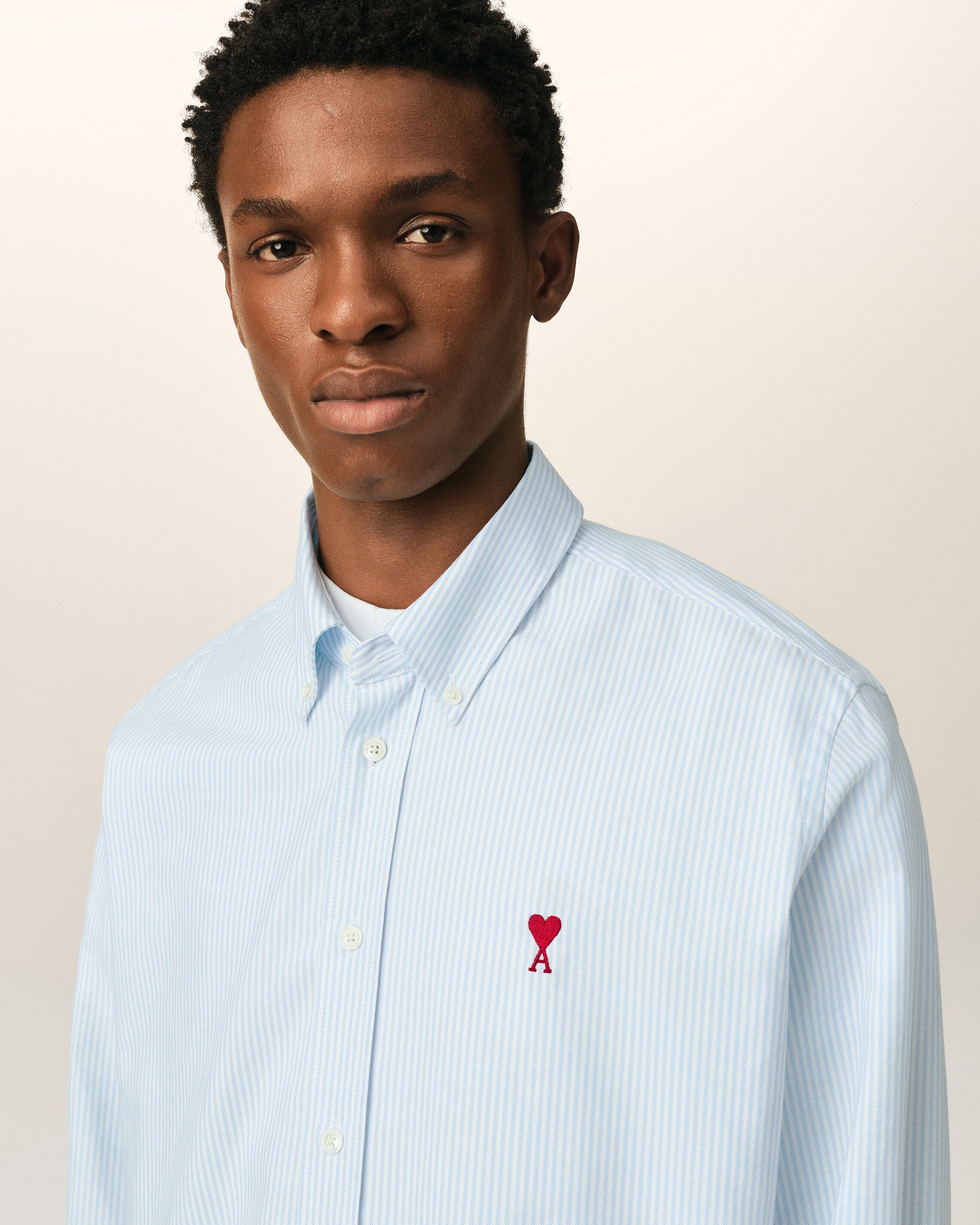Camisa Ami de Cœur de algodón azul a rayas - 4
