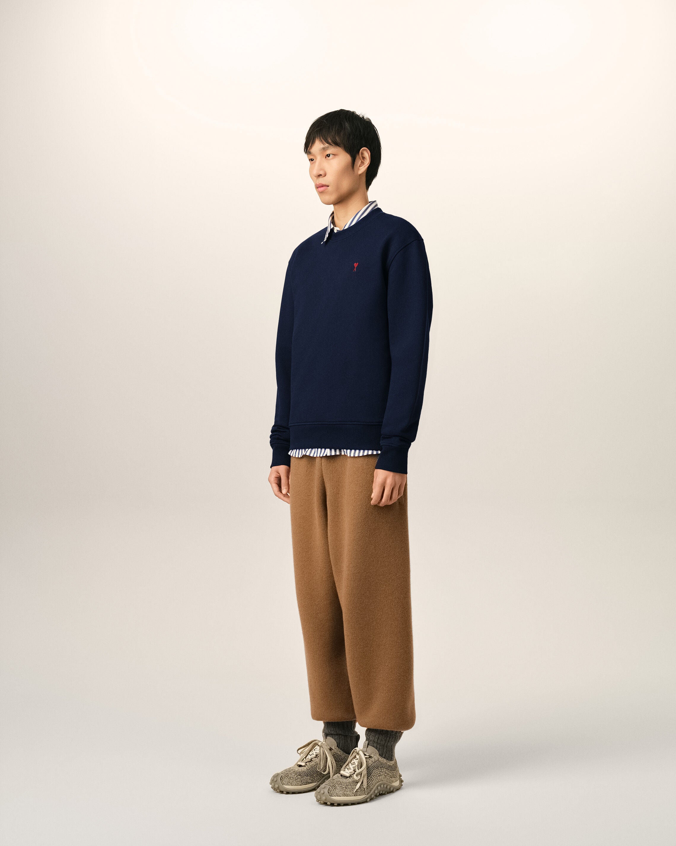 Blue cotton sweatshirt with Ami de Coeur - 6
