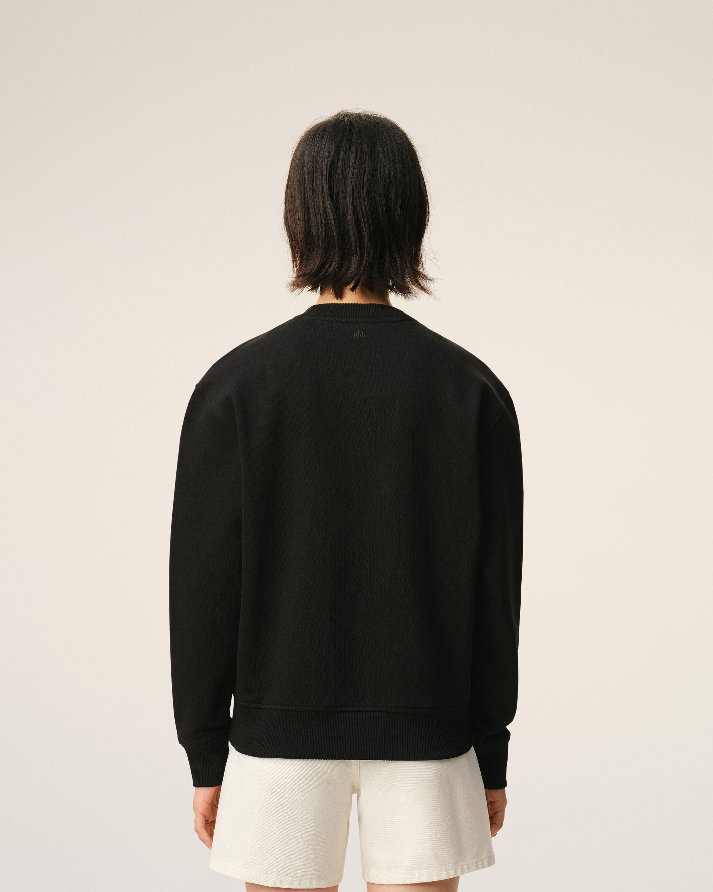 Black Cotton Red Ami De Coeur Sweatshirt - 11
