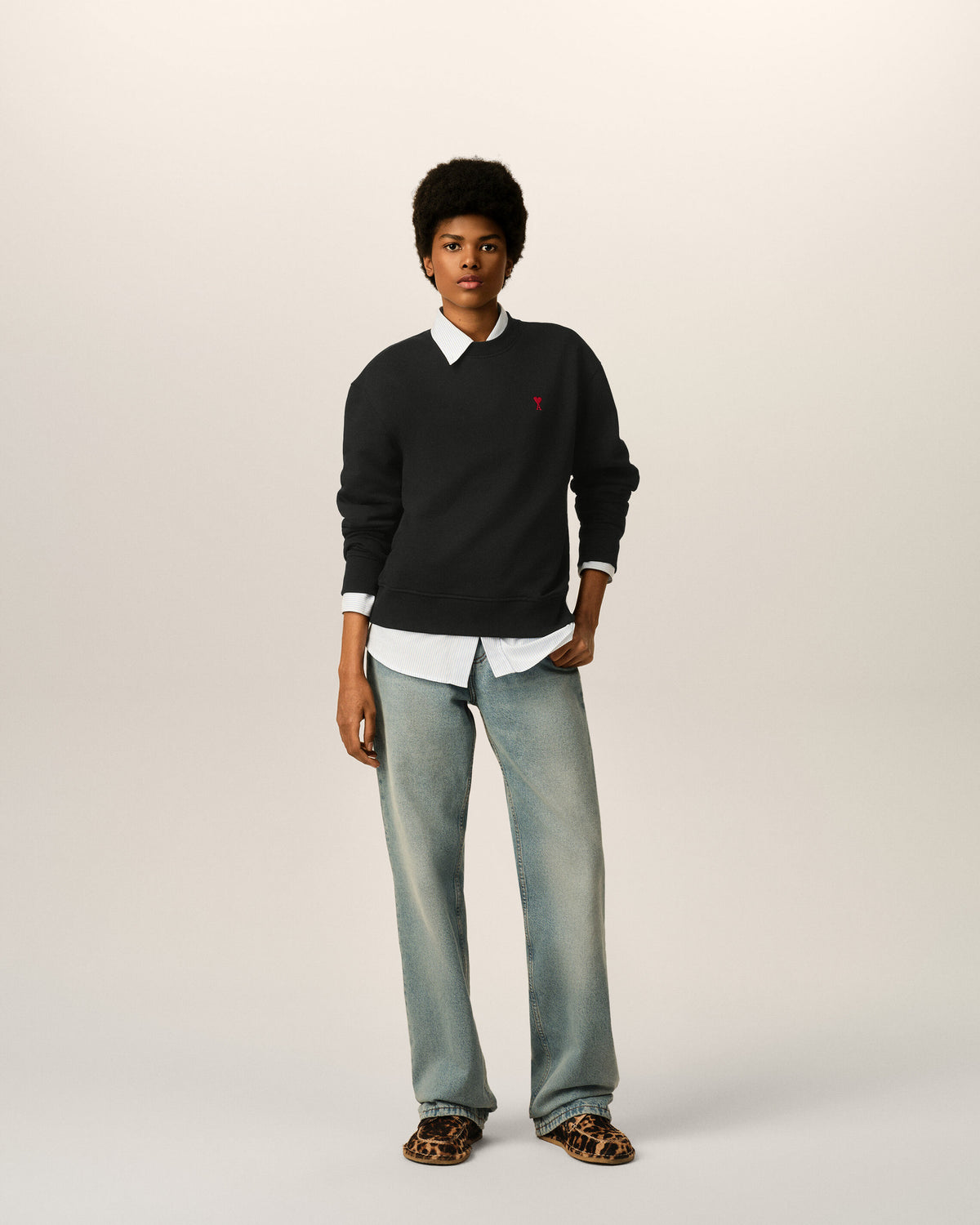 Sweatshirt Noir en Coton Ami De Coeur - 9