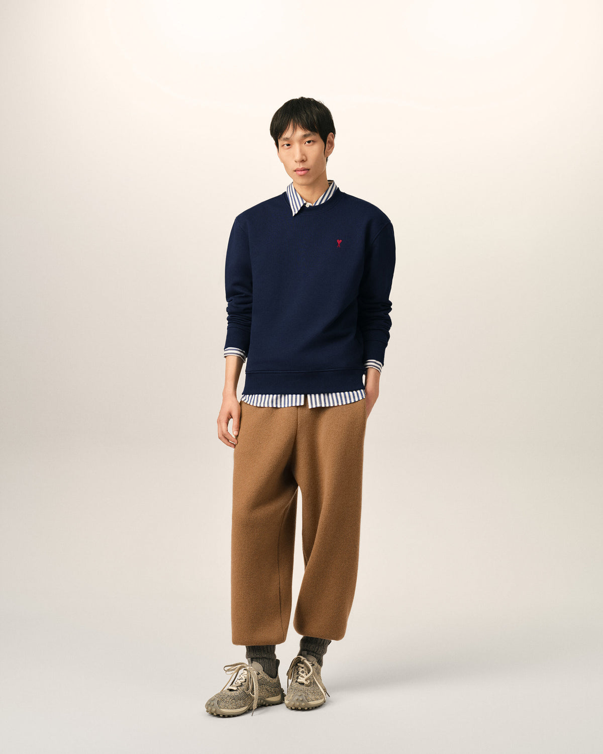 Blue cotton sweatshirt with Ami de Coeur - 3