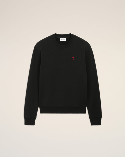                                     Black Cotton Red Ami De Coeur Sweatshirt - 3                                 - Ami Paris